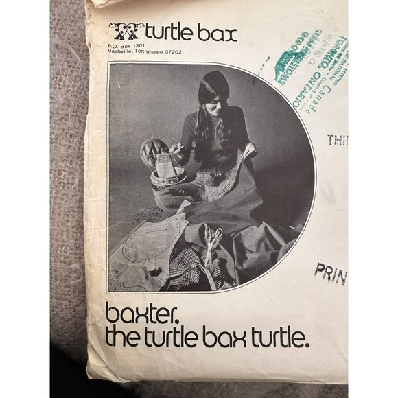 VTG Turtle BAX Sewing Kit With Instructions, Original Packaging, leather patches - Picture 1 of 5